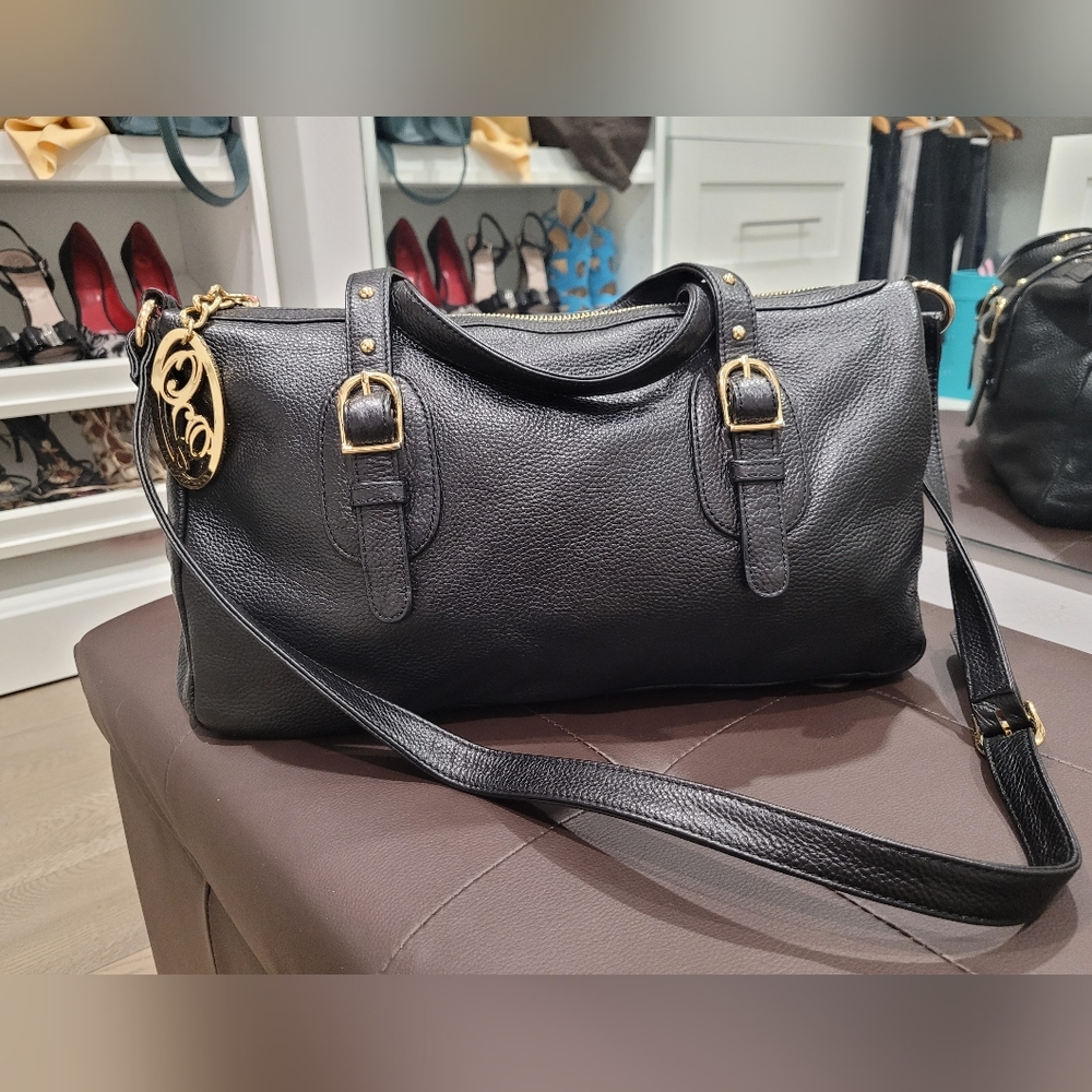 Onna Enrlich Black Pebble Leather Handbag